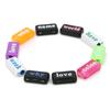 50pcs Acrylic Rectangular Words Beads 15X7.5mm Loose Bead for Jewelry Making DIY Necklace Phone Chains Bracelet Accessories