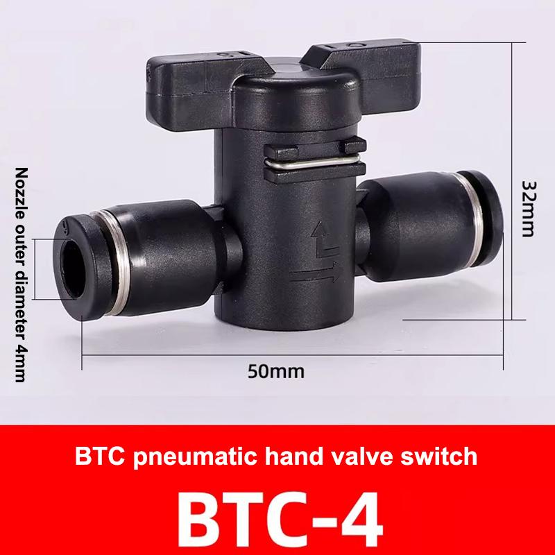 BUC Series Pneumatic Manual Valve Leak Proof Sealing Quick Connect Fitting for Industrial Air Line Plumbing System
