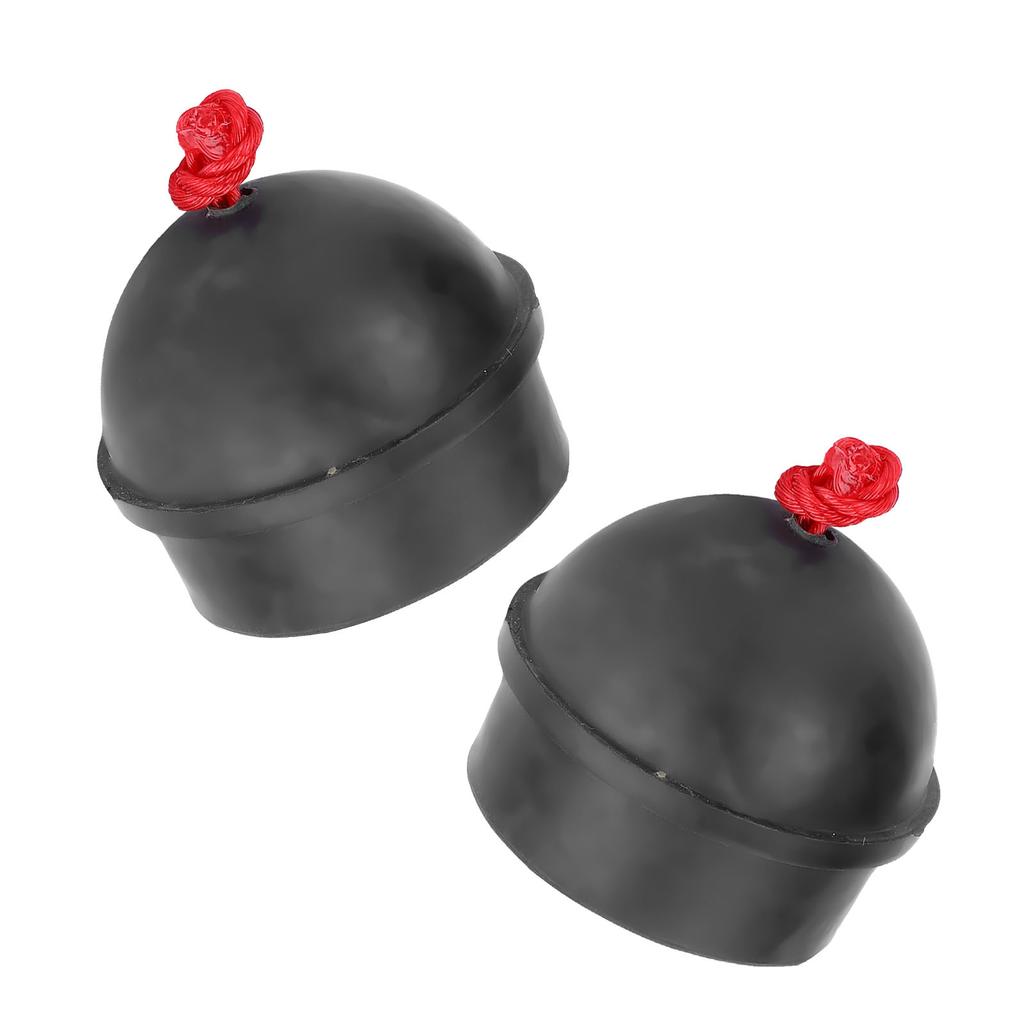 2pcs No Slip Cue Tip Chalk Billiard Pool Cue Chalk Holder with Cord for Snooker Pool (Black)