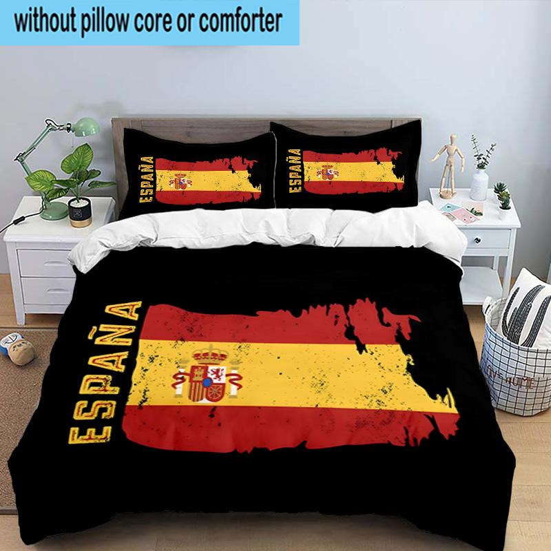 Spain Coat Of Arms 3PCS Bedding set,Ideal for1pc Duvet Cover And 2pcs Pillowcases Perfect for Christmas gift,Ideal for Bedroom, Dormitory