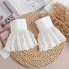 Lightweight Lace Wrist Sleeves Decorative Stretchy Design For Summer Outings Casual Outfits White