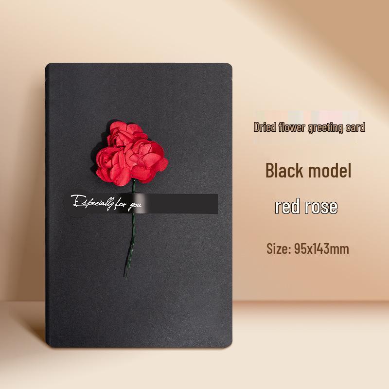 3D Dried Flower Handwritten Greeting Card for Teacher's Day, Love Letters, or Birthday – Perfect for Couples