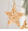 Gangheng Gold Star Pendant and Irregular-Shaped Christmas Tree Ornaments Set