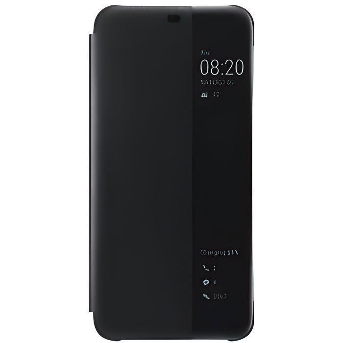 Etui Smart View Flip - Huawei - Mate 20 Lite - Noir - Coque Rigide - Fermeture Rabat