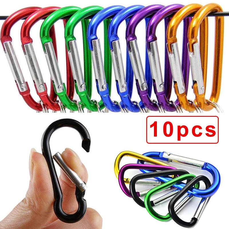 Mini Alloy Spring Carabiner Snap Hook Carabiner Clip Keychain Outdoor Camping Climbing Hiking D-ring Buckle Tools Keychain