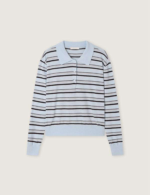 ROEM Striped Collar Sweater_Rmkag12Rt1