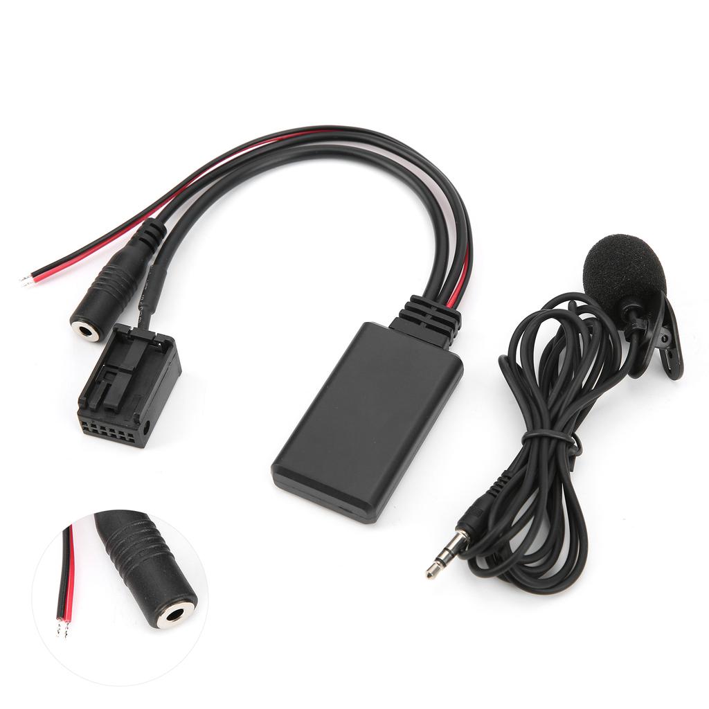 Bluetooth 5.0 AUX Cable Adapter with Microphone Replacement for Z4 E85 X3 E83 E39 E60 E61 E63 E64