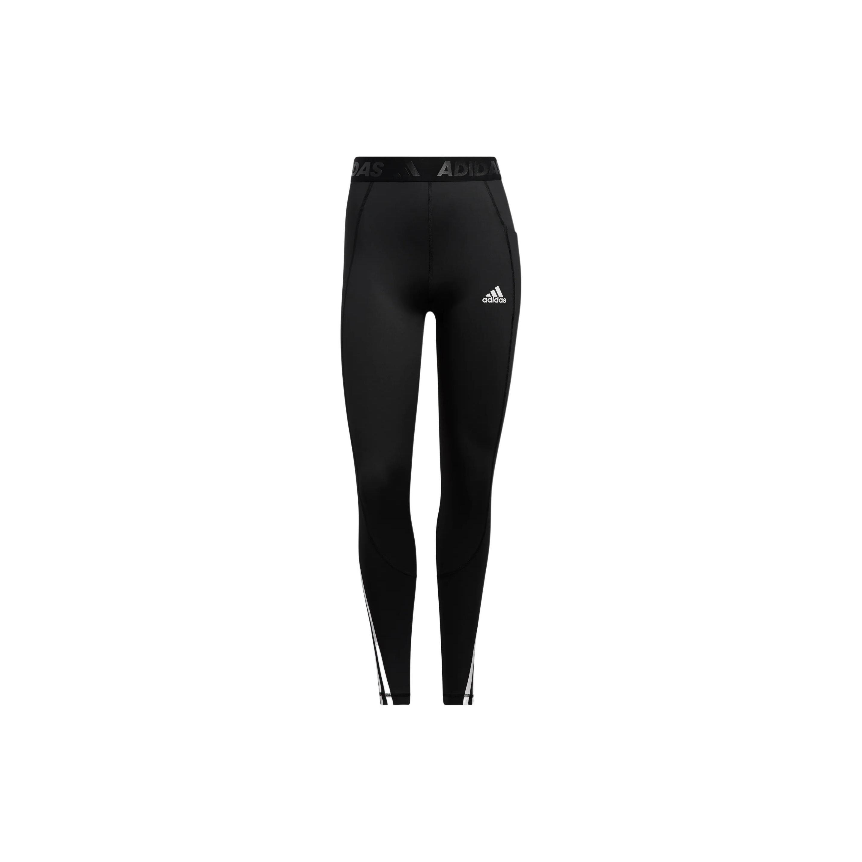 (WMNS) adidas TF Turf 3S Tight Solid Color High Waist Elastic Stripe Training Sports Gym Pants/Trousers/Joggers Black Women s GR8248 XXS