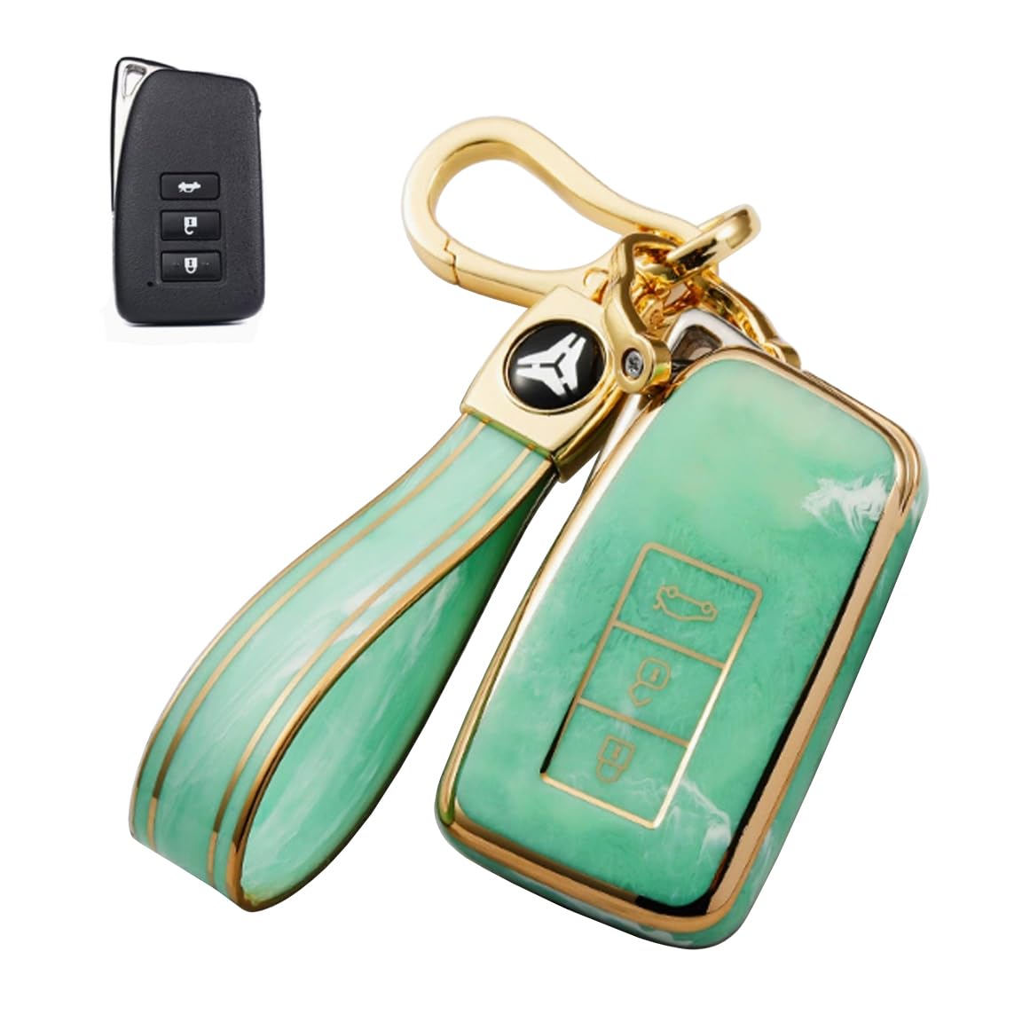 

[BAGOOD] Lexus Key Case, Key Holder, Scratch/Drop Prevention, Premium TPU, Ultra Lightweight, Accessory, Lexus зелений