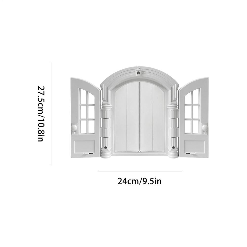 Cat Door For Wall Escape-Proof Small Breed Gate French Style Cat Door 9.45x10.83x2.83in For Interior Outdoor Garage House