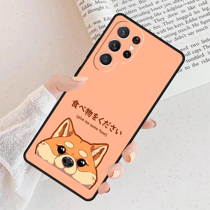Funny Shiba Inu Phone Case For Samsung Galaxy S25 S23 S30 S8 S21 S20 FE S24 S22 Note 10 20 Plus Lite Ultra