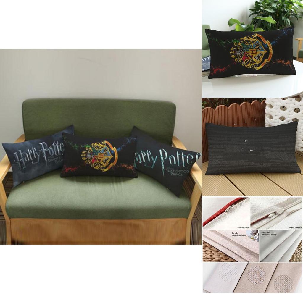 Potter Badge Hogwarts Pillowcase Cushion Cover Home New Decor