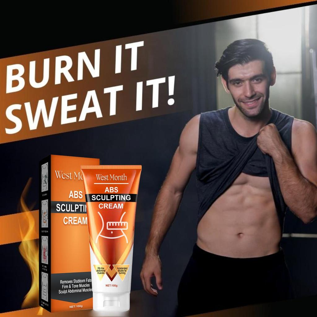 West Month Muscle Care Cream Daily Men's Abdominal Lines Fitness Tightening & Firming Massage Apply Cream