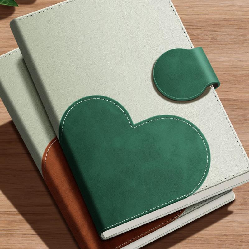 A Ly Arrived A5-Sized 100-Page Color Pu Office Notebook For School Offices With A Magnetic-Enclosed Leather Cover