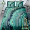 Schicker Marmor-Bettbezug aus Mikrofaser, Mint, Gold, Glitzer, Türkis, Bettwäsche-Set, abstrakt, Aquablau, Bettbezug für Einzelbett, Doppelbett, volle Größe