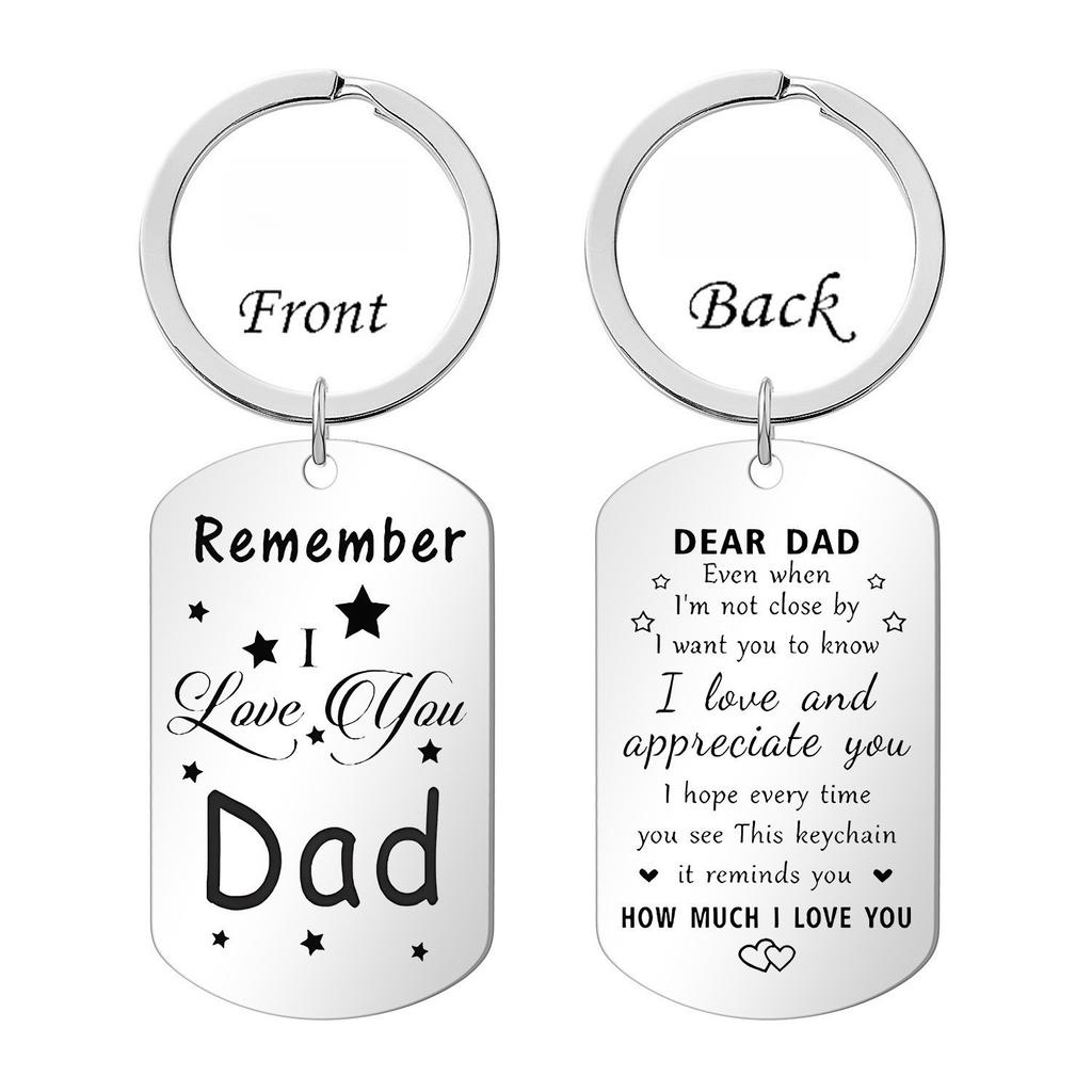 Creative Minimalist Keychain Spanish Key Pendant Metal Stainless Steel Laser Key Ring Stainless Steel Keychain for Backpack Bag Pendant
