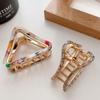Multicolor Triangle Hair Crab Clip Korean Style Geometry Shark Clip Acetic Acid Hair Claw  Party