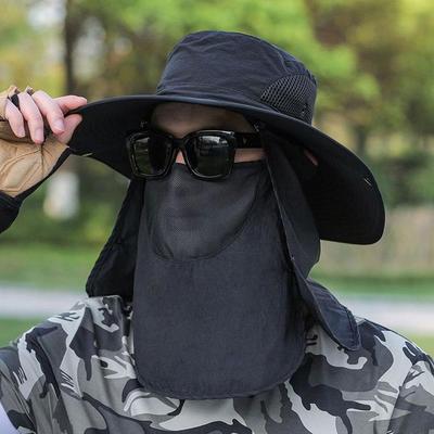 Fishing Caps Summer Sun Hat For Men UV Protection Outdoor Jungle Hat Sunshade Neck Face Cover Fishmen Caps Breathable Detachable