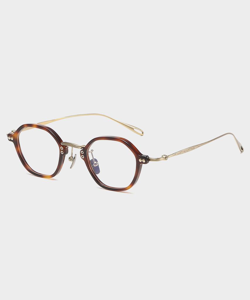 Lingkeonpeuleim Arlt-5957 Titanium Eyeglass Frame Havana