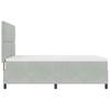 Box Spring Bed with Headboard Light Gray 160 X 200 Cm Velvet