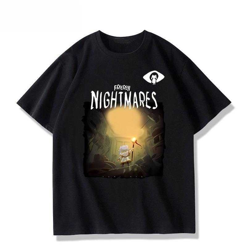 

2026 Tiny Nightmare collaboration item that ruined Felilin s anime accessories T-shirt Unisex summer cotton short-sleeved top... S разноцветный