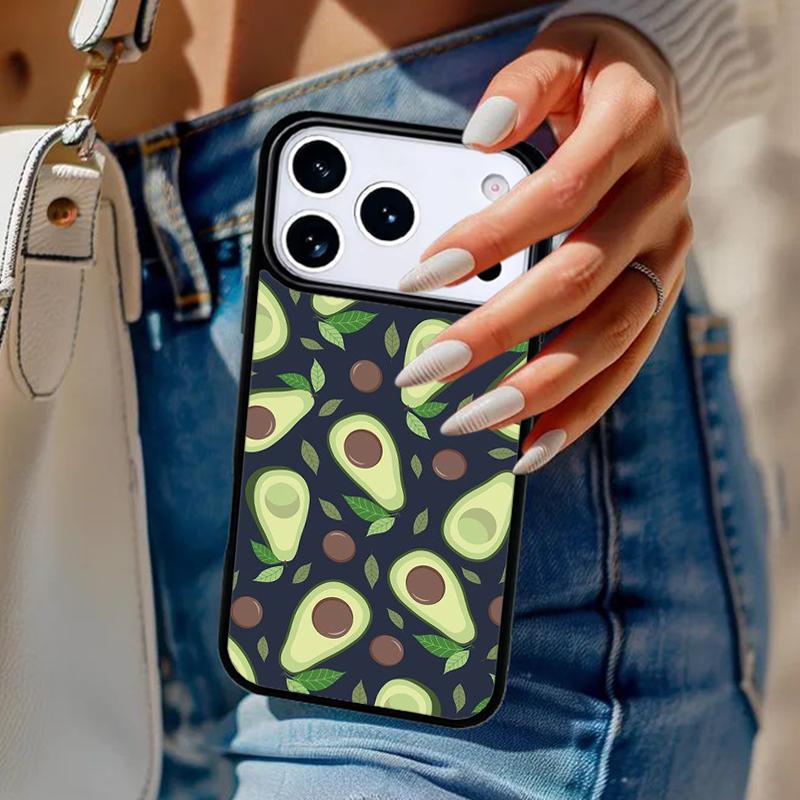 Lovely Avocado Phone Case For iPhone 17 Air 14 15 13 12 Max Cover For Apple 16e 11 Pro Max Plus Coque