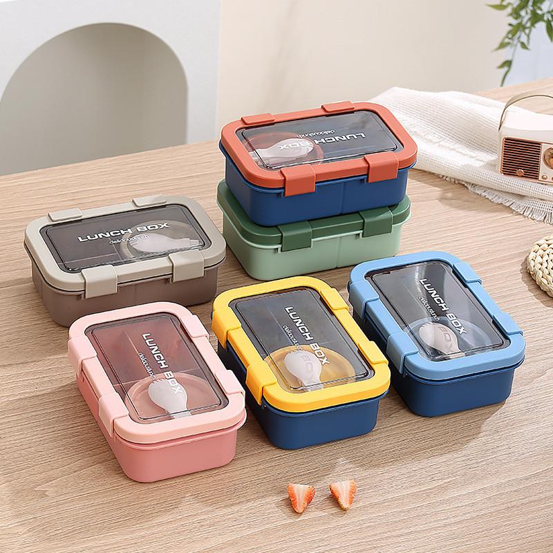 Portable Student Lunch Box With Microwave Safe Plastic For Office And School Use