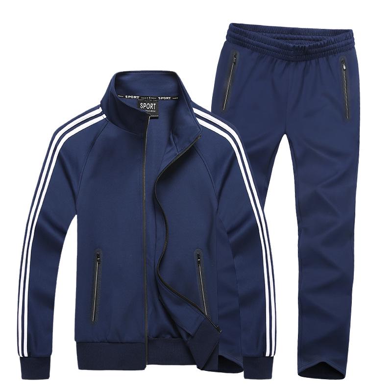 Spring and Autumn Sportswear Tracksuits Man Sets Large Size Men 's Clothing Jacket and Pants Two Pieces Sports Set Plus Size Tracksuit Man