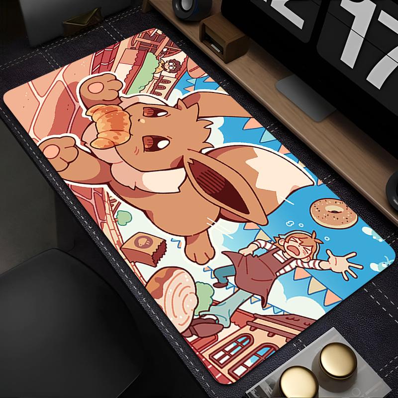 Mouse Pad Pokemon NonSlip xcm Larger Speed Mini Pc Computer Keyboard Desk Mat Laptop Gaming Accessories Edge White Mousepad