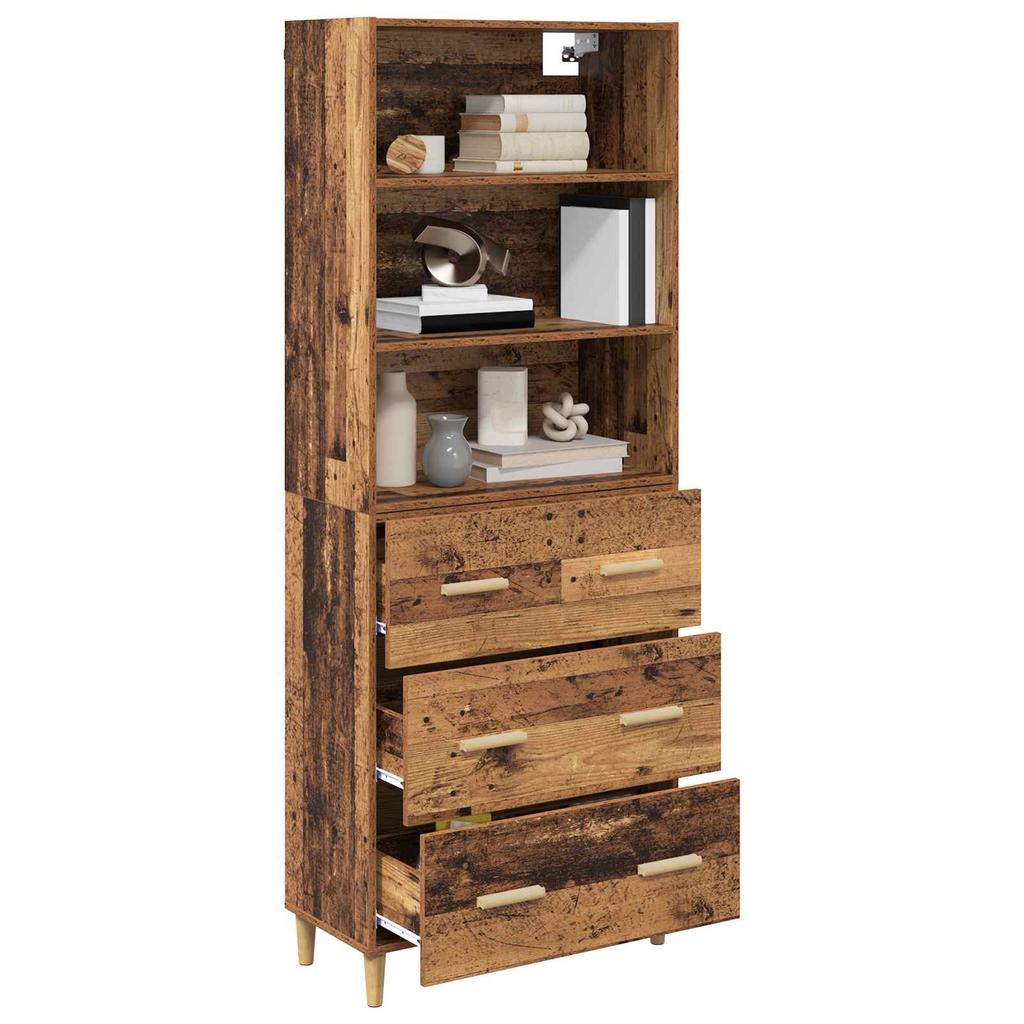 Highboard Reclaimed Wood 69.5 x 32.5 x 180 cm Particleboard
