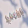 1pc Colorful Flower Nail Decals Summer Decoration Sticker Self-adhesive Embossed Featuring Five-Petal Design for Nail Art