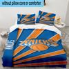Knicks Logo Printed 3PCS Bedding Set, Includes A Duvet Cover and Two Pillowcases for Bedroom, Suitable for All Seasons Fan Gifts