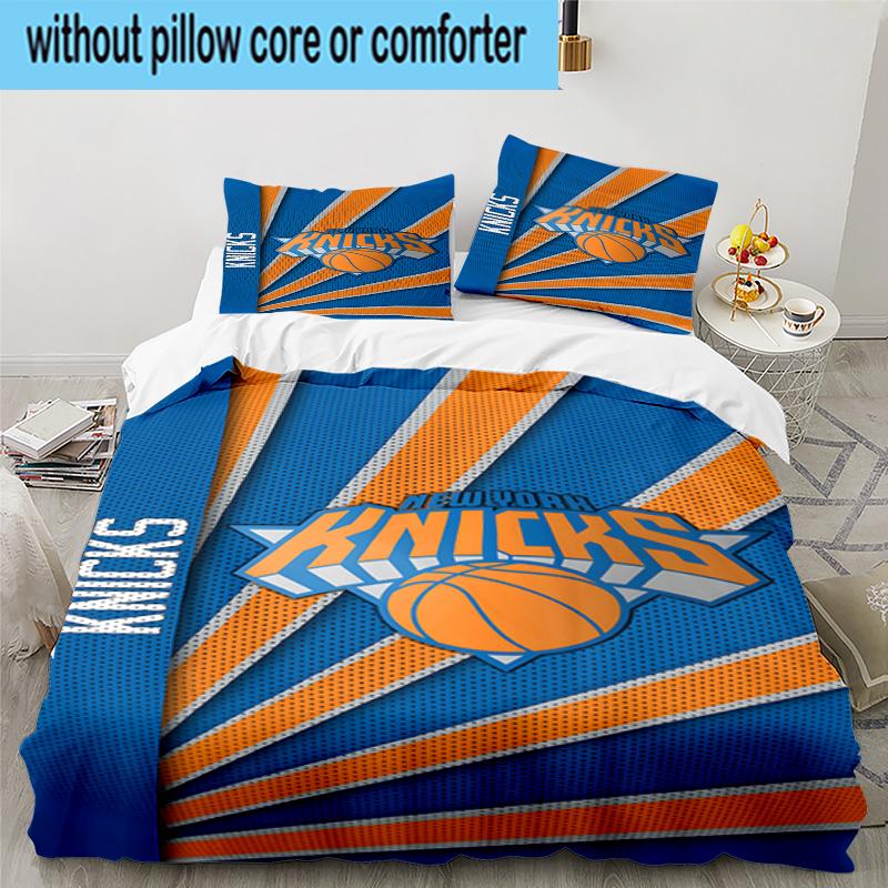 Knicks Logo Printed 3PCS Bedding Set, Includes A Duvet Cover and Two Pillowcases for Bedroom, Suitable for All Seasons Fan Gifts