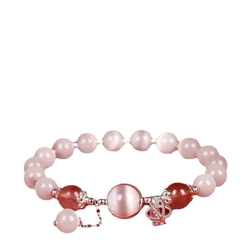 Opal Bracelet Moonlight Strawberry Crystal Bracelet Bangles Women Fashion Jewelry accessories Gift