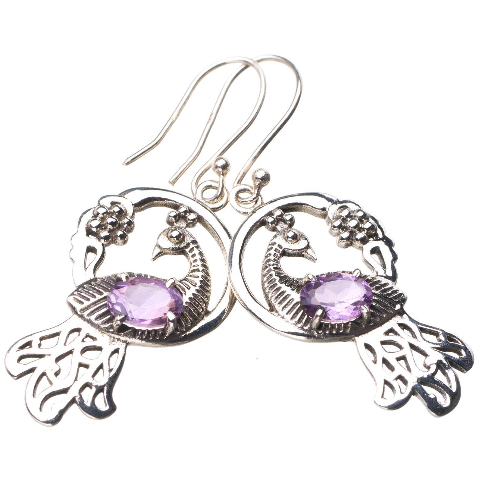 

StarGems® Natural Amethyst Handmade 925 Sterling Silver Earrings 1.75 E1150