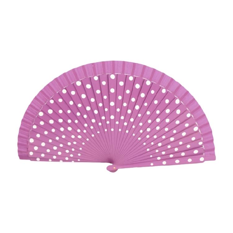 Flamenco Spanish Hand Fan Vintage Dots Pattern 23cm Elegant Wood Folding Fan for Dancing Performances Party Decoration