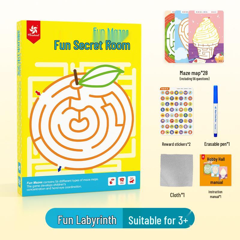 Pinwheel Maze Training Book: Spot Differences & Pen Control Games for Kids