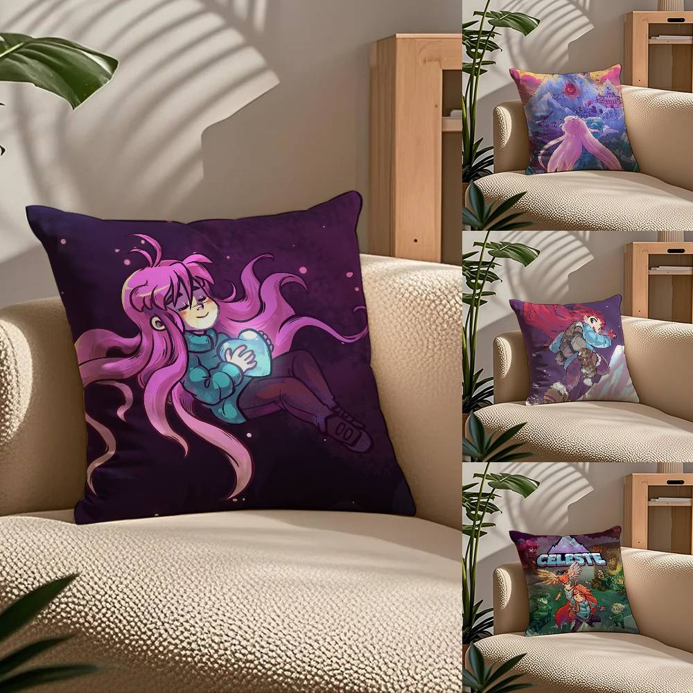 C-Celeste Game Funny Pillow Case Comfort Sofa Bed Silky elegant Invisible zipper Custom Decorative cushion cover