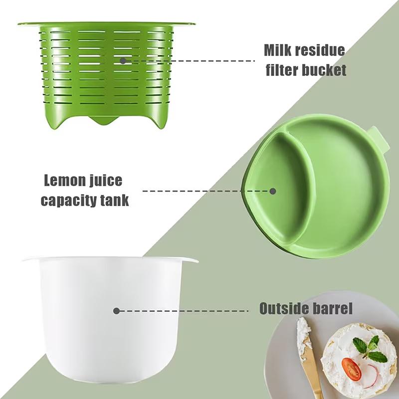 Cheese-Making Kit Includes A Mold Set, A Tofu Press With A Drain Filter, A Microwave Cheese Maker, And Green Cheese Molds