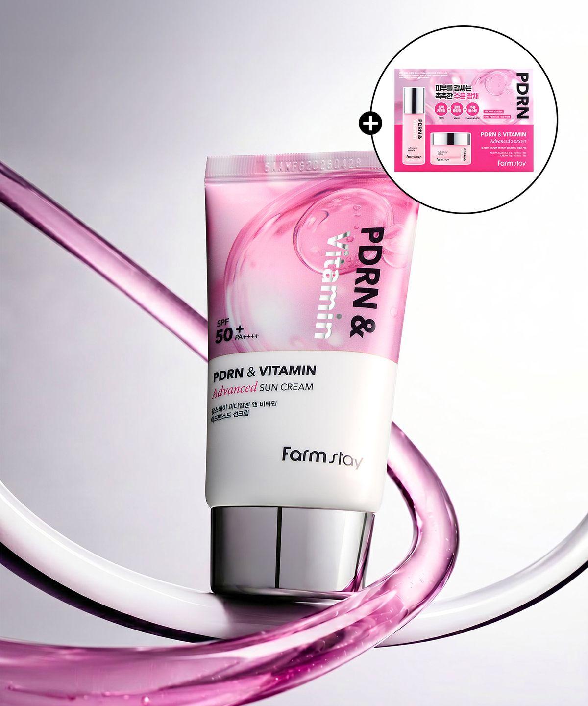PDRN & Vitamin Advanced Capsule Sun Cream SPF50+/PA++++ 50g (+Sample Kit Included)