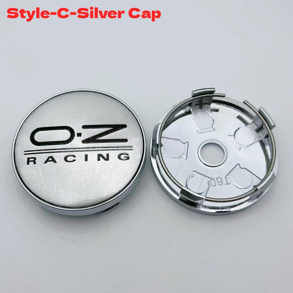 4pcs 60MM Car Wheel Center Caps With OZ O.Z Racing Logo Emblem Wheel Hubcaps Auto Rim Hub Cover Car Accessories
