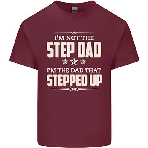 Im Not the Step Dad Stepped Up Fathers Day Unisexs Cotton TShirt Tee Top S
