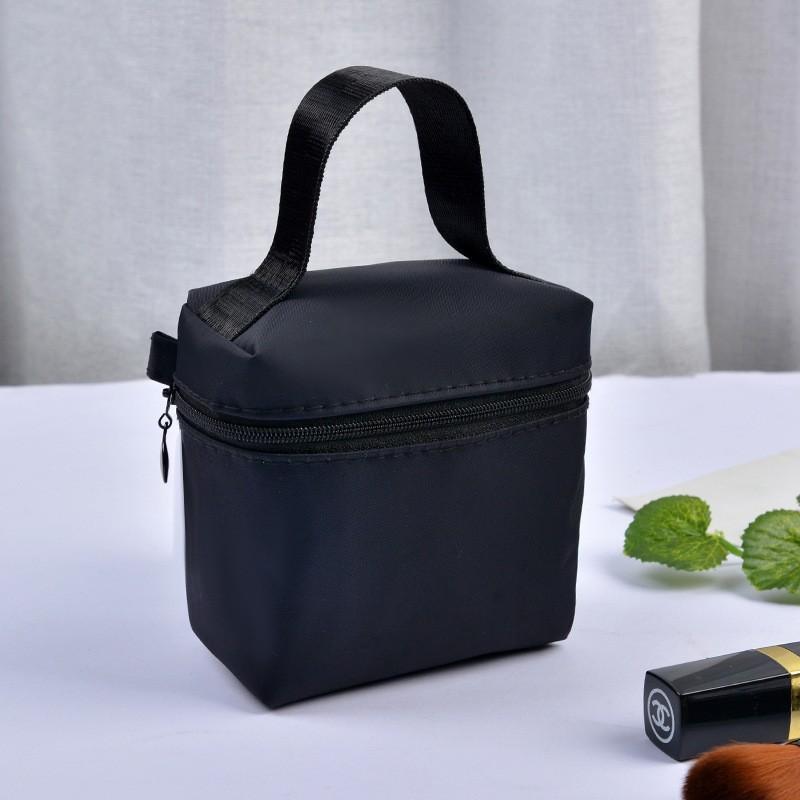 Nylon Portable Waterproof Makeup Bag With Handle For Travel And Home Storage