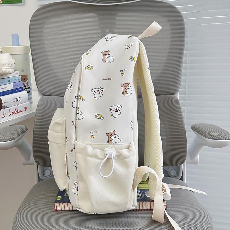Cartoon Print Backpack Student Schoolbag Women's Lightweight Backpack