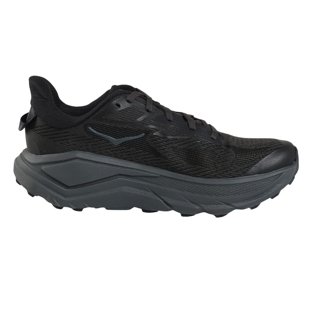 HOKA Challenger 8 Running Trail Running Sneakers Shoes, Shoes, Black/Grey, 1168716-BCKT, Men's (Black/Grey/Size 27.0)