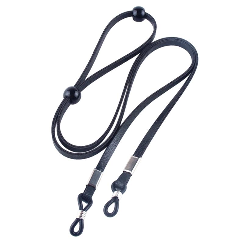Glasses Holder Cord with Two Temple Sleeves and Sliding Length Adjusters, Adjustable Neck Cord for Keeping Eyeglasses Nearby