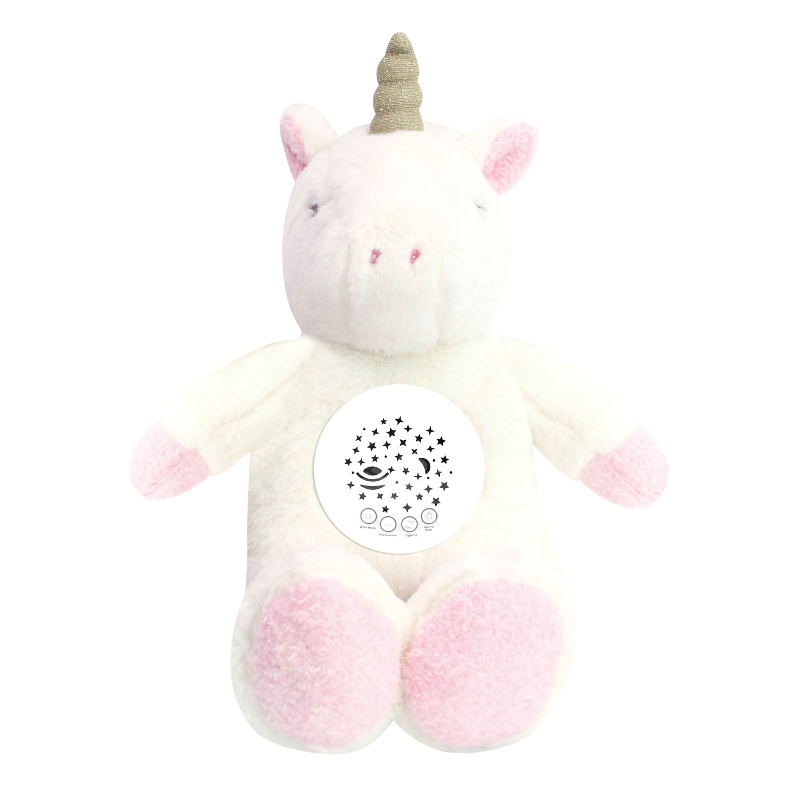 

ROBOT PLAZA Unicorn Sleeping Plush Toy for Babies Years with Projection and Heartbeat (3 Old)