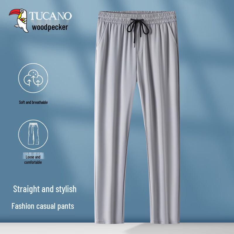 TUCANO Men s Ice Silk Quick-Dry Straight-Leg Casual Pants M