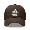 [Dog Lover Baseball Cap] Cream Letter Print Polyester Adjustable Breathable Casual Outdoor Sports Baseball Hat For Men Women