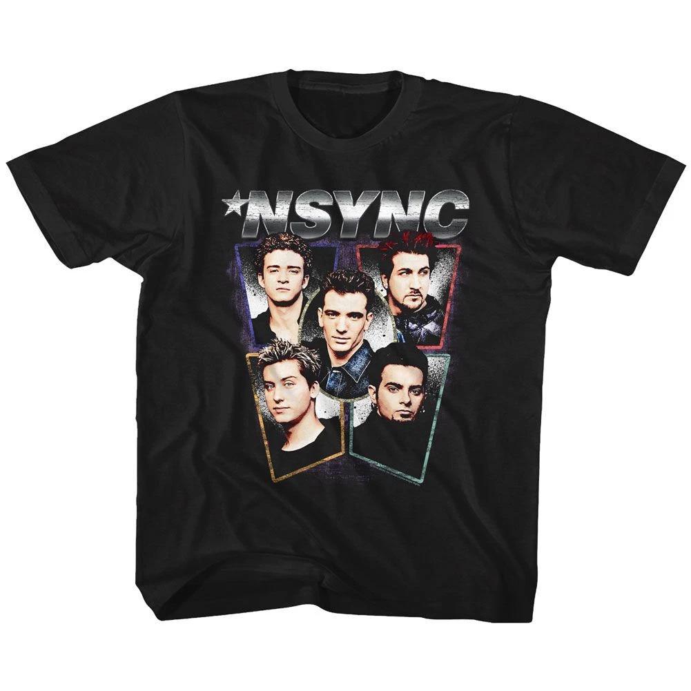 NSYNC Band Photo Black Pop Music Boy Band  Children s T-shirt 150